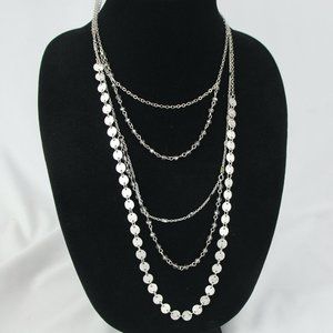 Kohl's Metal Necklace Multi-Strand Silver-tone
